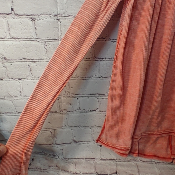 We The Free Kai Babydoll Red Henley Large Boho Waffle Tunic - Picture 6 of 13